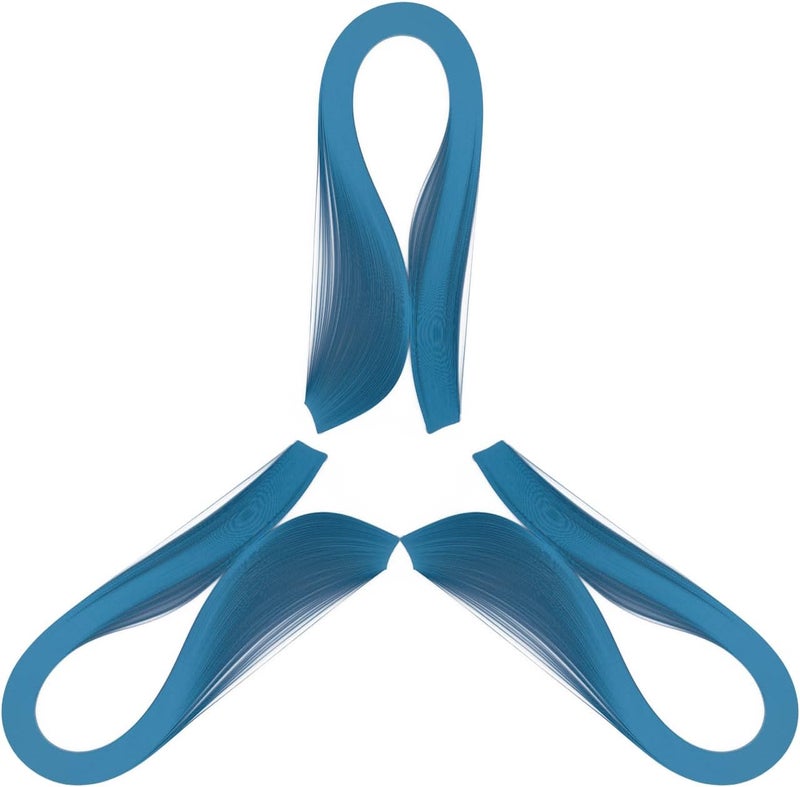 silllule 360Pcs Paper Quilling Strips 3mm (1/8inch) Width 54cm (21inch) Length Strips Quilling Art Paper, Single Color Quilling Strips Paper for Art,Parper Craft Decorating,Paper Hand Craft (Lake Blue) - Image 1